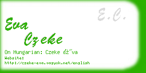 eva czeke business card